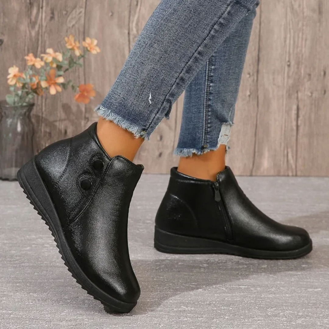 Botas Astrid™️ | Cálidas botas de cuero vegano